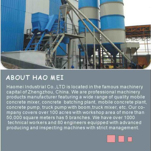 Double hzs120 (2hzs240) concrete mixing plant configuration